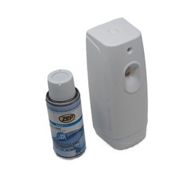 Zep MicroTech Air Freshener Dispenser Kit - Crisp+Clean Fragrance, Compact Design, Long-Lasting Odor Control for Home, Office & Commercial Use, Includes Dispenser & Refill, Adjustable Timer Settings