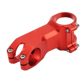 Mountain Bike Stem High Hardness ‑25 Degrees Aluminum Alloy Cutout Design Red Bike Stem for DIY Modification Upgrade Bike 80mm
