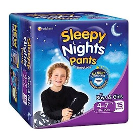 Babylove Sleepy Overnight Nights Pant 15-Pieces Pack, Size 4-7 Years
