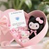 10pcs Pocket Hug Heart with Greeting Cards, Heart Shaped Natural