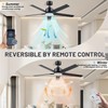 DSNAPE Ceiling Fan with Lights, 52 Inch Low Profile Ceiling