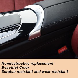 Focket Armrest Box Button Plate, 2056803307 Centre Console Armrest Storage Box Cover Release Button Switch Replacement for Benz W205 C200 C250 C300 W253 GLC260