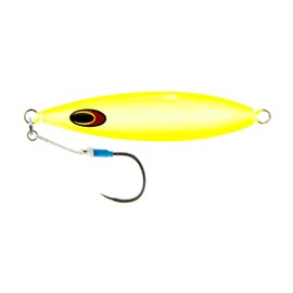 Nomad Design Back Slide Jig – Versatile Classic Teardrop Shape Shallow & Deep Water Fishing, BKK Assist Hooks The Gypsy 120g - 4oz - Chartreuse White Glow