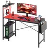 Bestier Gaming Desk with LED Lights, 51.3 Inch Computer Desk