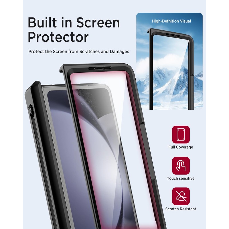 Miimall for Z Fold 5 Case with SPen & Pen