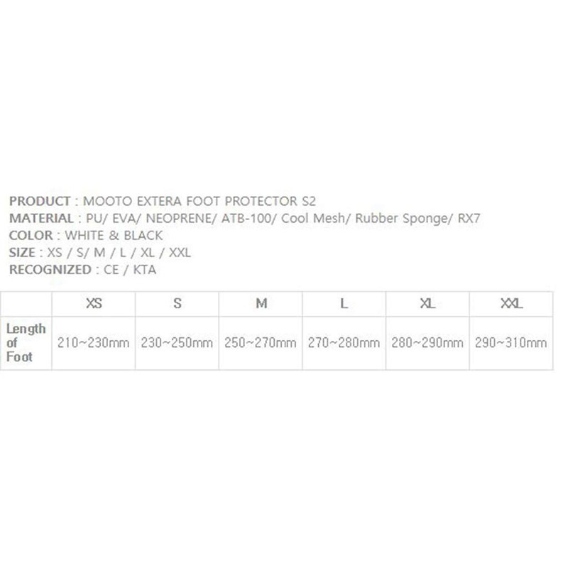 MOOTO Protector de pie EXTERA Season2 Foot Gear aprobado por