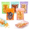 100 Pack Mylar Bags for Food Storage with Window,6.3x9.4 Inch