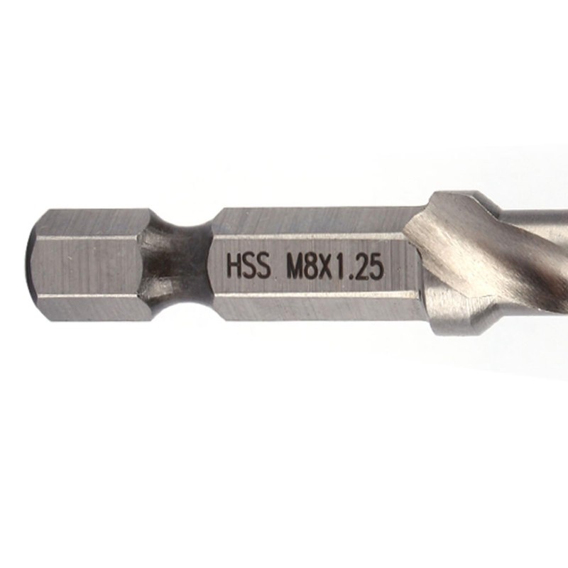 KooingTech M8 HSS 1/4 Inch Hex Shank Drill, Hexagonal Handle