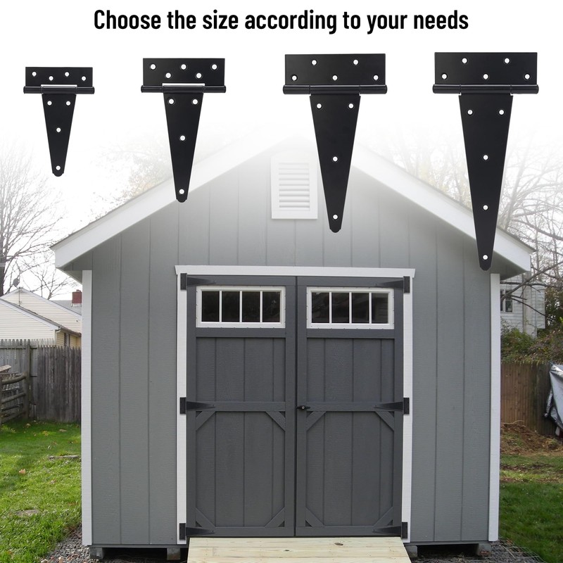 10 Inch T-Strap Gate Hinges, Heavy Duty Shed Barn Door