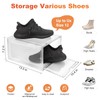 LQCHETOU 8 Pack, Shoe Box Clear Plastic Stackable,Drop Front Shoe