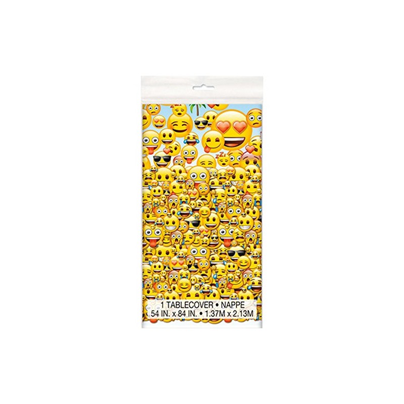 Emoji Plastic Tablecloth, 84" x 54"