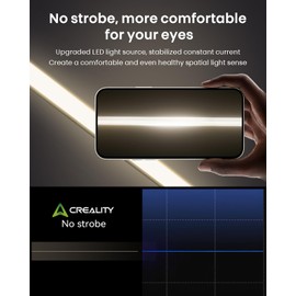 Creality Ender 3 V3 LED Light Bar Kit, Upgraded 3D Printer LED Light Bar Kit 24V 5W Energy and Power Saving Easy Installation Soft Light No Strobe for Ender 3 V3 3D Printer