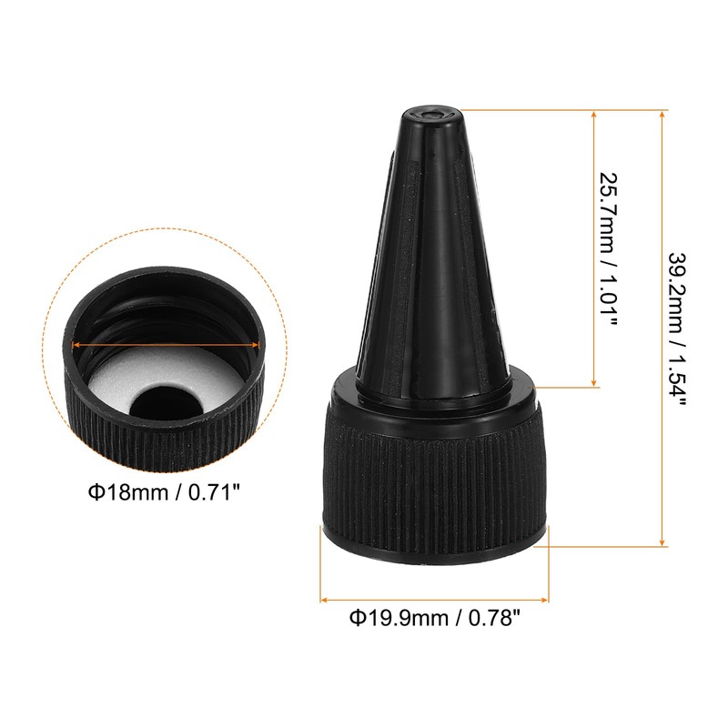 PATIKIL Twist Bottle Caps, 25Pcs 18/410 Squeeze Bottle Cap Replacement