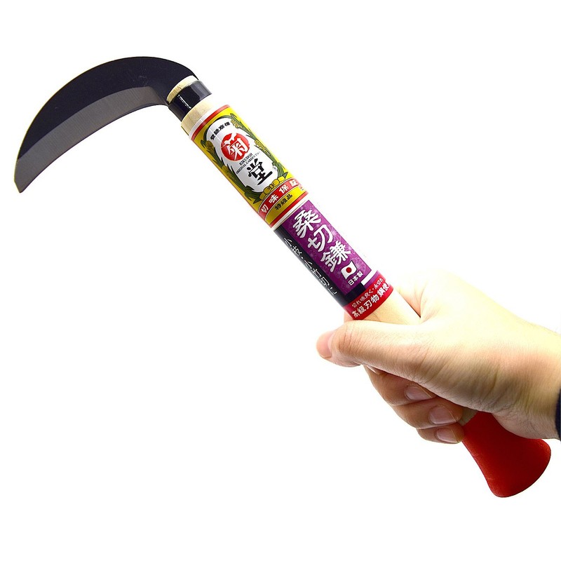 高儀 Chrysanthemum Hall 桑切 Scythe Steel with 片刃 Orange Pattern