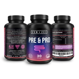 ZEN•ZEI | GUT HEALTH KIT| Paquete de Suplementos 100% Veganos para Reparar la Salud Digestiva, Intestinal, Estomacal y Reforzar las Defensas — 100% Veganos | ULTRA-PREMIUM