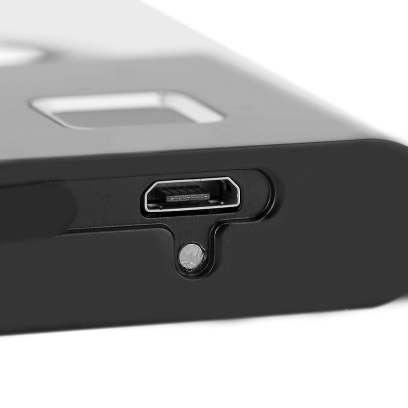 Door Lock Security Keyless USB Rechargeable Fingerprint Smart Padlock Black