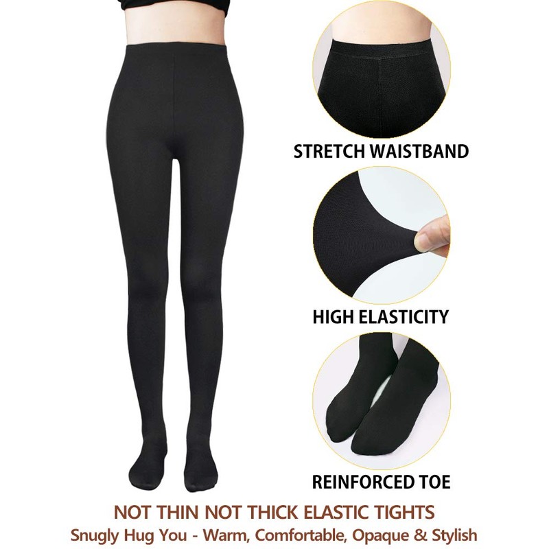 VERO MONTE Black Womens 80 Den Soft Opaque Tights -