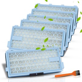 6 Pack SF-HA Hepa Filter for Miele Hepa Airclean 50 Filter, Miele Hepa Filter Replacement Model C3, S4, S5, S6, S8, S8000, S6999, Complete C2, C3, Compact C1, C2, Air Clean SF-HA 50 Hepa By FAMELEC