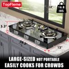 3 Burner Propane Stove 32,300 BTU High-Efficiency Tempered Glass Auto-Ignition