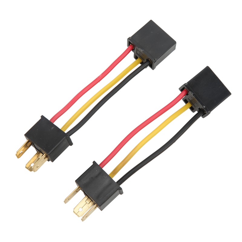2pcs H4 Headlight Socket Converter Head Light Wiring Harness Adapter