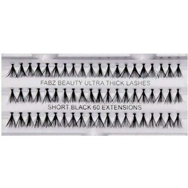 Ultra Thick Knotted Individual Cluster Eyelashes False Lashes Fabz Beauty (Short 8 mm)