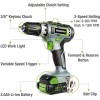 WORKPRO 20V Cordless Drill/Driver Kit 3/8'' W/ 2.0 Ah Li-ion