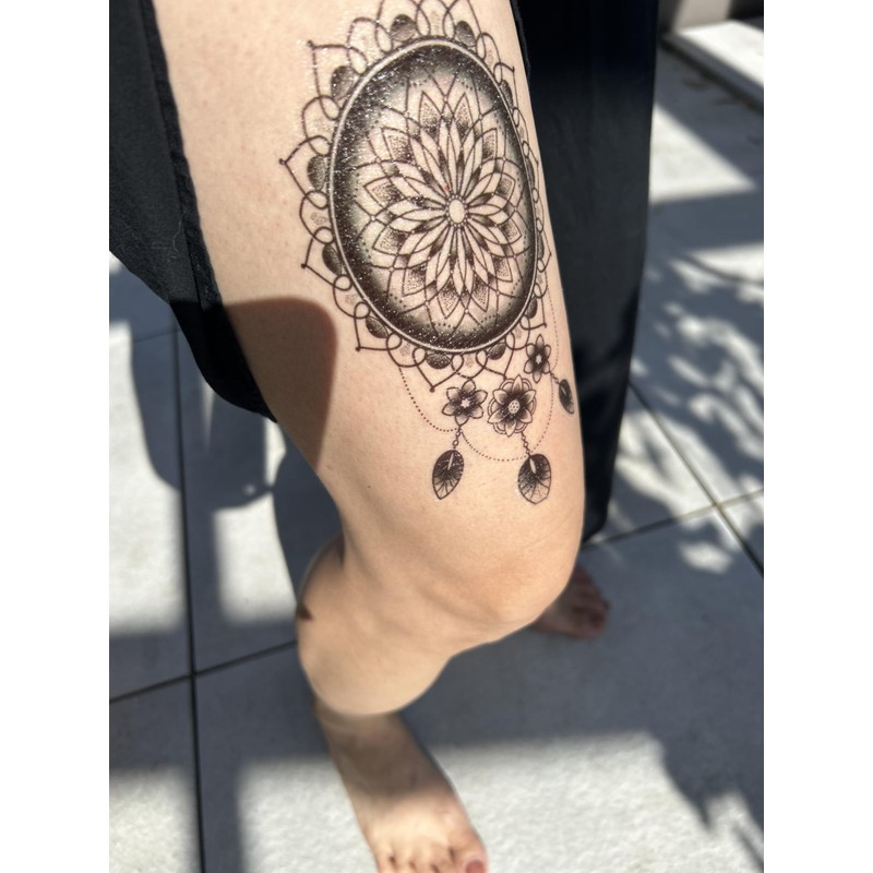 2 Sheets Temporary Dream Catcher Tattoo Mandala Tattoo Fake Tattoo