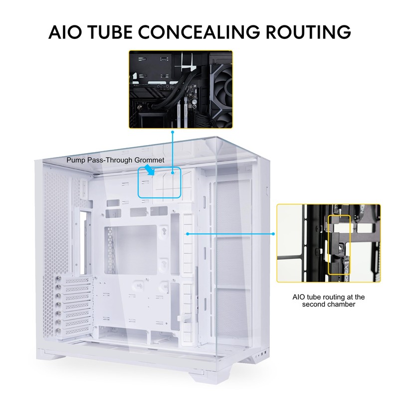 Lian Li O11Vision Compact White-Steel-Tempered Glass ATX Mid Tower Computer