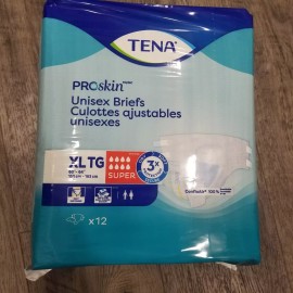 Tena Proskin Unisex Briefs Culottes Adjustable  Count 12 XL SUPER