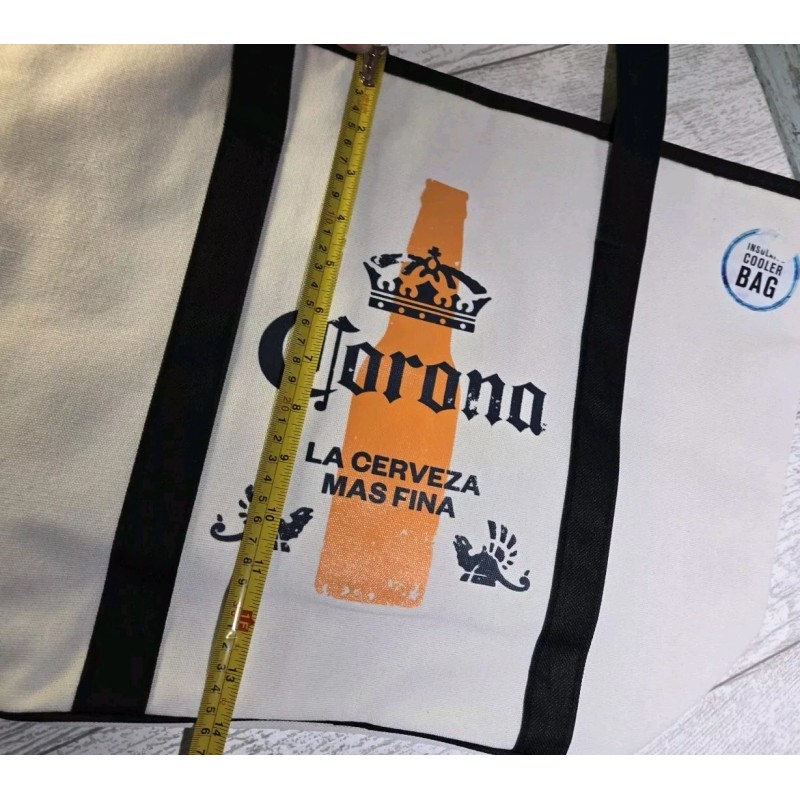 Corona Beer Insulated Cooler Bag Holds 12 Bottles 12" Handle