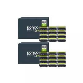 Doruco 페이스5 스타일 면도날 12입 x2세트(날 총24입) /호환가능/STAR1 Face 5 Style Razor Blades 12 Pieces x 2 Sets (Total 24 Pieces) / Compatible / STAR1 [Fusion5 Style Razor Blades 12 pieces x 2 sets (Total 24 blades)]