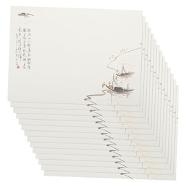 TEHAUX Vintage Style Watercolor Sailing Ship Writing Paper Pack 10 Sets of Blank Letter Paper for Invitations and Stationery Supplies Aesthetic Retro Design for Invitations and Stationery