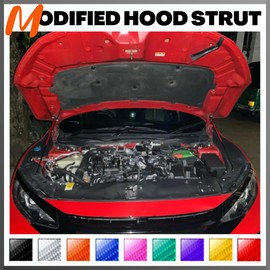 TENKIDOM Front Hood Struts Compatible with Honda Civic FC/FK 10th 2016-2021 Shock Lift Supports Bonnet Gas Dampers Springs Kit No-Drill Bolt-on