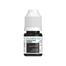 FAMISOO PMU Pigment 0.169fl.oz/5ml(T20 Pure Black) Tattoo Ink for Permanent Makeup Tattoo Supplies for Hair