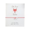 Oh For Fox's Sake Funny Card with Wish Bracelet (Red