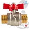tecuro Ball Valve, Male Thread on Both Sides G 1