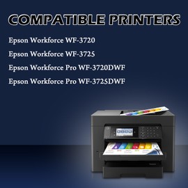 DOUBLE D 34XL Printer Cartridges for Epson 34XL Replacement for Epson WF 3720 Printer Cartridges Compatible with Epson Workforce Pro WF-3725 WF-3720DWF WF-3725DWF (Pack of 8)