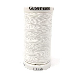 Gütermann Denim Polyester Sewing Thread 100 Metres Denim Thread Per Spool White
