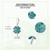 ONEFINITY Four Leaf Clover Earrings 925 Sterling Silver Turquoise Clover