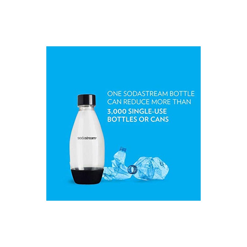 sodastream 0.5L Slim Black Carbonating Bottles (Pack of 2)