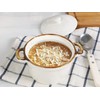 ONEMORE Ramekins with Lids, 12 oz Ceramic Small Casserole Dish