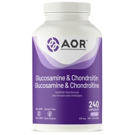 AOR Glucosamine & Chondroitin 240 Capsules - Shellfish-Free Glucosamine Sulfate & Chondroitin Sulfate - Supports Joint Comfort and Mobility - Encourages Cartilage Health for Active Lifestyles