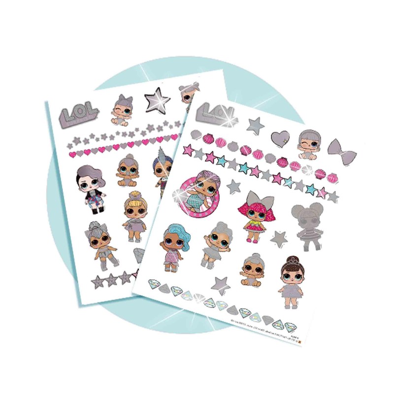 SES Creative 14192 L.O.L. Surprise L.O.L Metallic, Bunte Tattoos