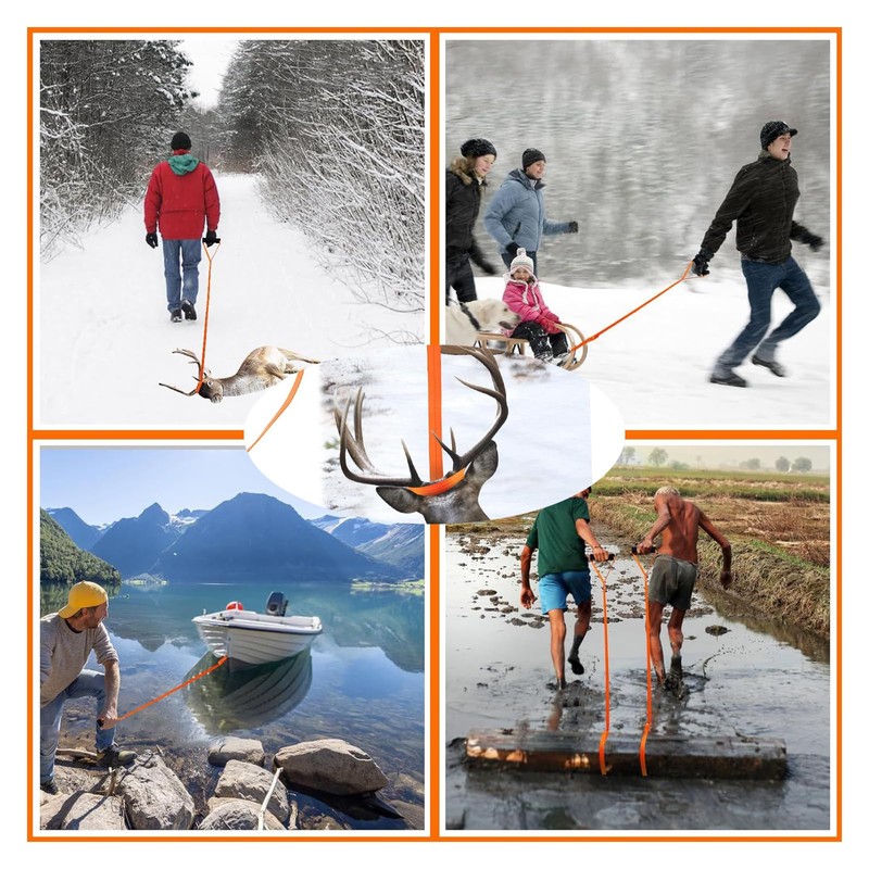 Sqxaldm Pack of 3 Deer Drags Robust Non-Slip Mountain Aid