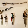 All swords, daggers, axes and key seats - vertical or
