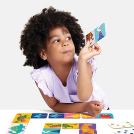 Banana Panda Let’s Play Dino Dominoes Game for Kids - Includes 28 Double-Sided Dinosaur Pieces with 2 Ways to Play, for Ages 2 Years and up