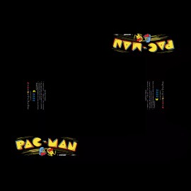 Pac-Man Arcade Cocktail Adhesive Underlay Sticker Decal Kit REVERSE PRINT