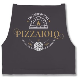 Shirtracer - Apron - Pizza Apron - Men - Pizzaiolo Pizza Baker, 6 anthracite