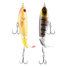 KICHOUSE 2pcs Seawater Freshwater Propeller Lure Bait Hard Baits Fishing Hooks for Anglers