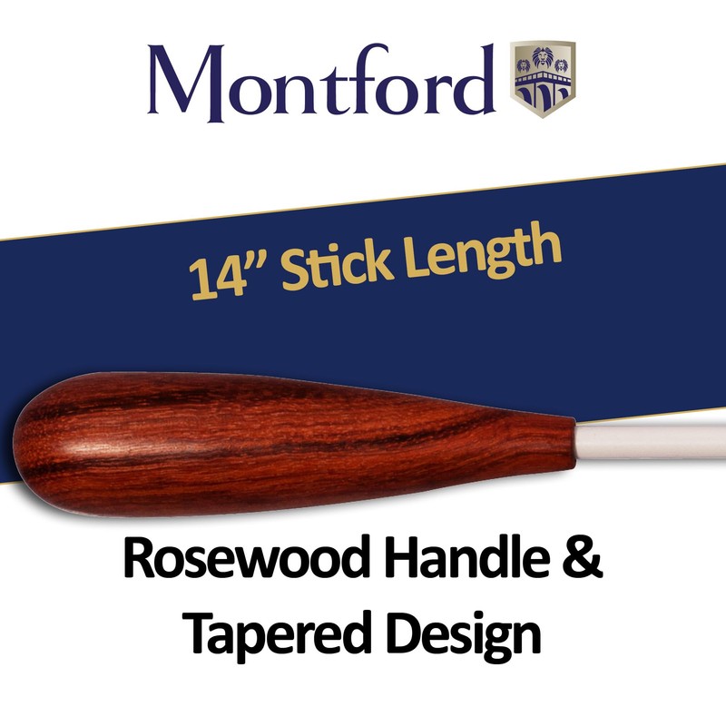 Montford Conductor's Baton – 14" with Pau Rosewood Tapered Handle